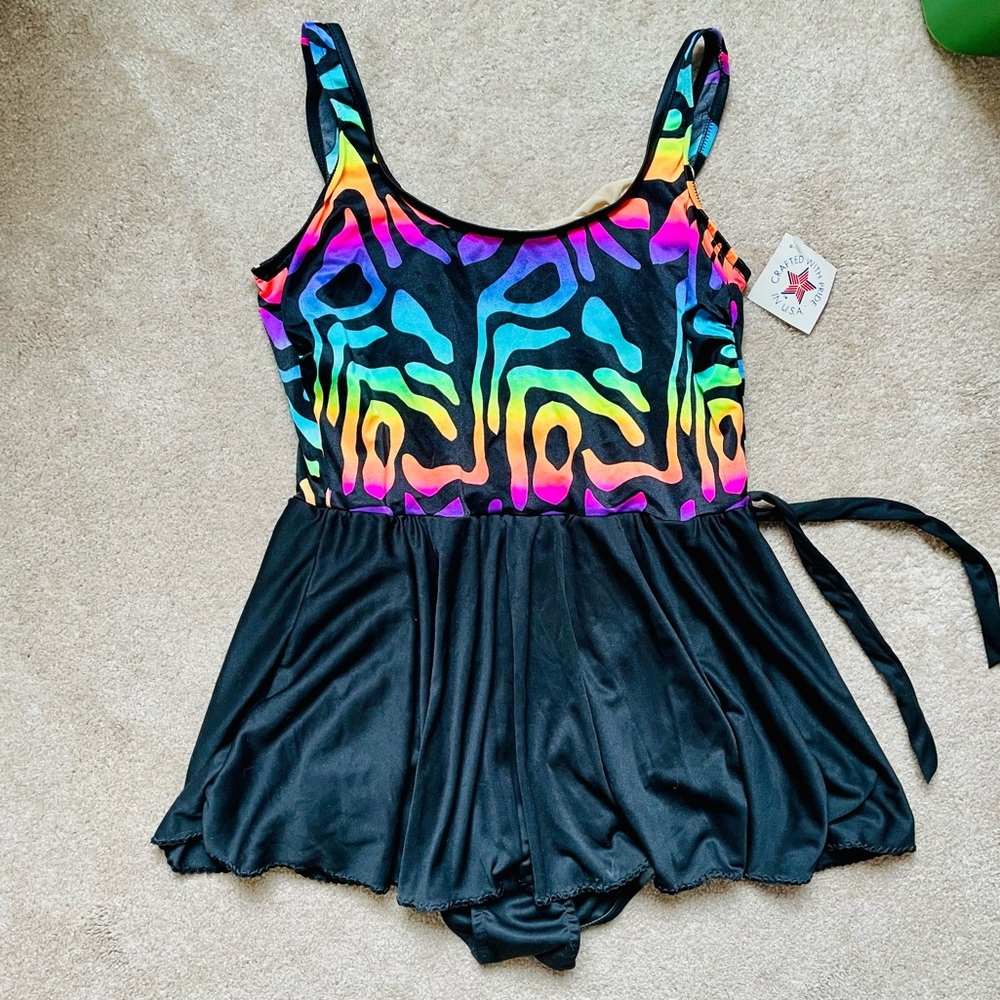VINTAGE | 90s Lisa Frank Style Womens One Piece Swimsuit | 20W